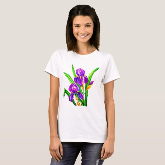 Iris Flowers T-shirt (Voorkant volledig)