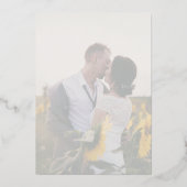 Iris Foto-overlay Save The Date Rose Goud Folie Uitnodiging (Achterkant)