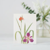 Iris Fulva en Iris Fulvala door William Dykes Briefkaart (Staand voorkant)