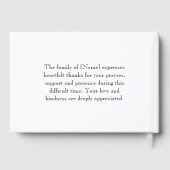 Iris Funeral Guest Book – In Loving Memory Gastenboek (Achterkant)