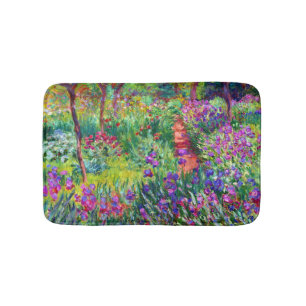 Iris Garden Claude Monet Fine Art Badmat