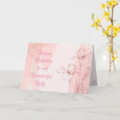 Iris Garden Flower Pink Birthday Special Wife Kaart (Gele Bloem)