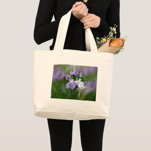 Iris Garden Grote Tote Bag (Voorkant (product))