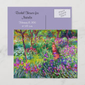 Iris Garden Impressionisme Bridal Briefkaart (Voorkant / Achterkant)