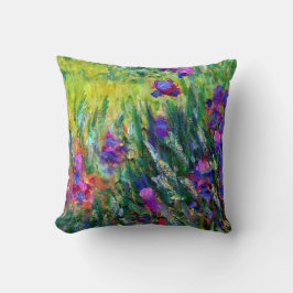 Iris Garden in Giverny Claude Monet Fine Art Kussen