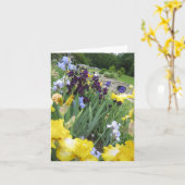 Iris Garden Kleine Blank Note Kaart (Gele Bloem)