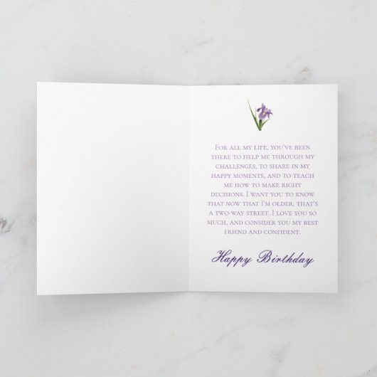 Iris Garden moederdag Kaart (Binnen)