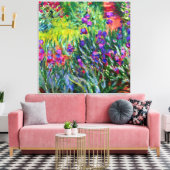 Iris Garden Monet Brush Strokes Canvas Afdruk (Insitu (Woonkamer))
