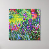 Iris Garden Monet Brush Strokes Canvas Afdruk (Voorkant)