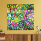 Iris Garden op Giverny Canvas Afdruk (Insitu (Woonkamer))
