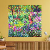 Iris Garden op Giverny Canvas Afdruk (Insitu (Woonkamer))