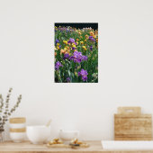Iris Garden Paars Ises Cottage floral Poster (Keuken)