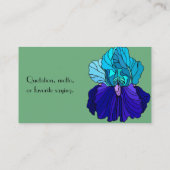 Iris Garden Profile Card Visitekaartje (Achterkant)