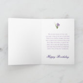 Iris Garden Sister Birthday Kaart (Binnen)