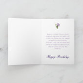 Iris Garden Wife Birthday Kaart (Binnen)