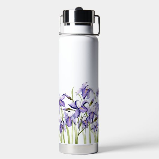 Iris geïsoleerde waterfles (Achterkant)