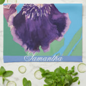 Iris gekaarde Waterverf Kloof Theedoek (Gevouwen)