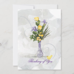 Iris & gele rozen denken aan jou