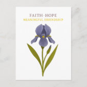 Iris - Geloof, hoop, betekenisvolle vriendschap Briefkaart (Voorkant)