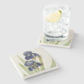 Iris Germanica uit "Les Liliacees", 1805 Stenen Onderzetter (Zijkant)