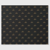 Iris gold Design Lettering Geschenkpapier Cadeaupapier (Vlak)