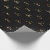 Iris gold Design Lettering Geschenkpapier Cadeaupapier (Hoek)
