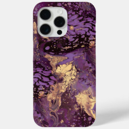 Iris Gold Ink Swirl: iPhone 15 Pro Max Hoesje