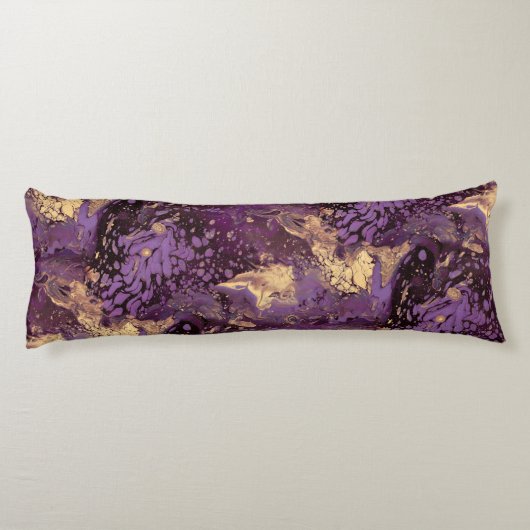 Iris Gold Ink Swirl: Lichaamskussen (Achterkant)