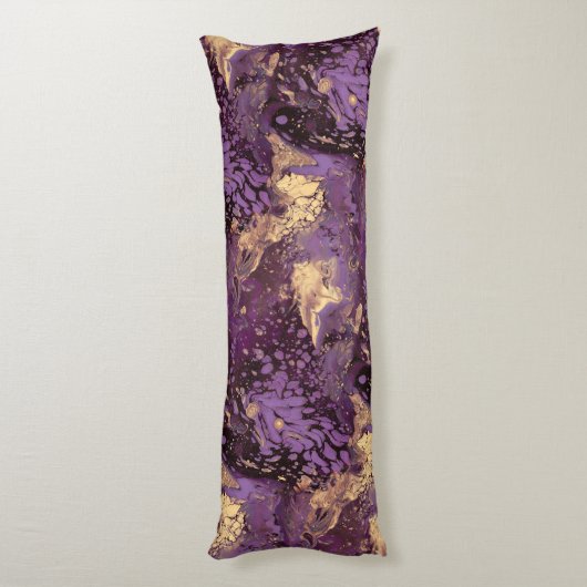 Iris Gold Ink Swirl: Lichaamskussen (Achterkant (Verticaal))