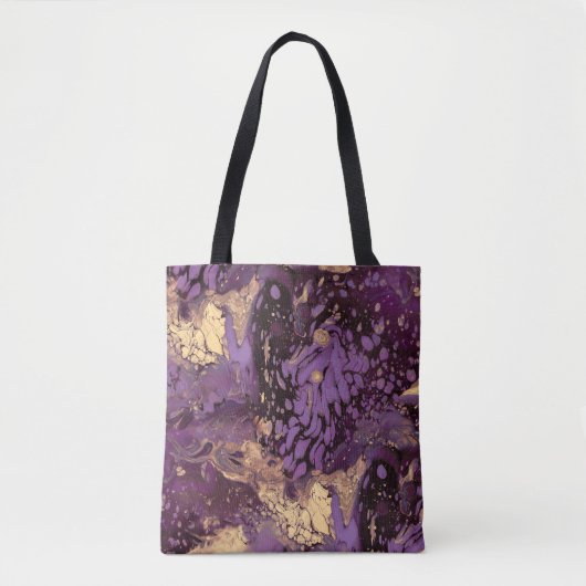 Iris Gold Ink Swirl: Tote Bag (Voorkant)