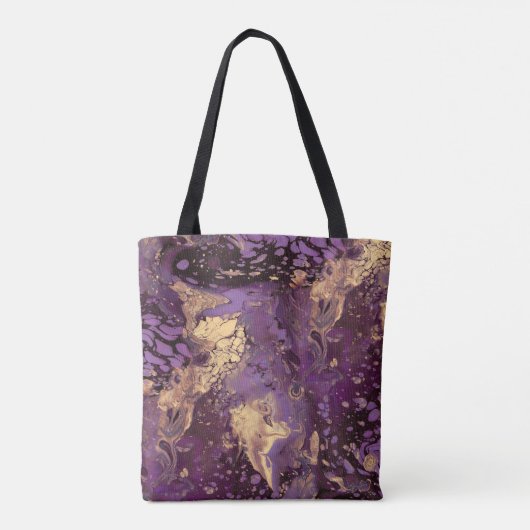 Iris Gold Ink Swirl: Tote Bag (Achterkant)