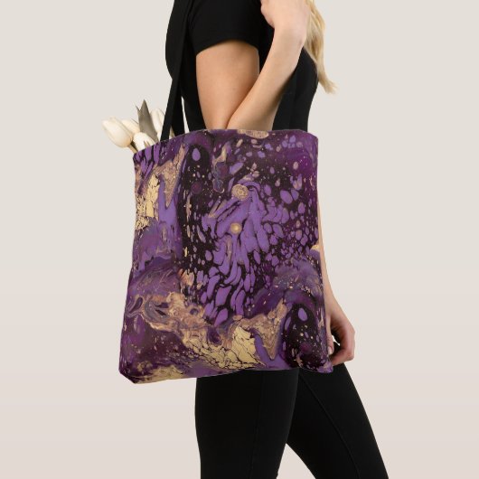 Iris Gold Ink Swirl: Tote Bag (Dichtbij)