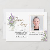 Iris - Gold Sympathie Hartelijk dank voor uw perso Bedankkaart (Voorkant)