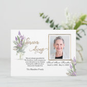 Iris - Gold Sympathie Hartelijk dank voor uw perso Bedankkaart (Staand voorkant)