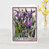 Iris Happy Birthday-kaart Kaart (Gele Bloem)