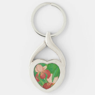 Iris hartkey Ring Sleutelhanger