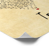 Iris  Heart Wall Art Song Lyric Print (Hoek)