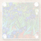Iris, het beroemde bloemenschilderij van Van Gogh Glazen Onderzetter (Achterkant)