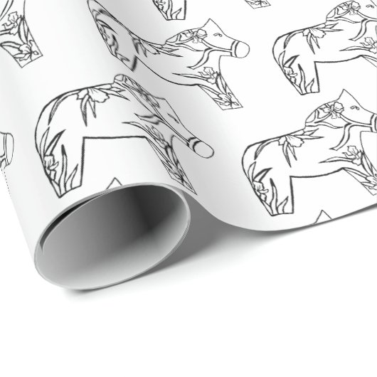 Iris Horses Cadeaupapier (Rol Hoek)