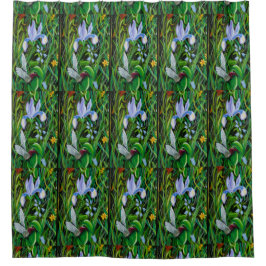 Iris Hummingbird Shower Curtain Douchegordijn