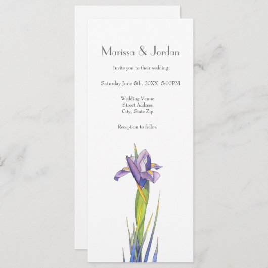 Iris II Kaart (Voorkant / Achterkant)