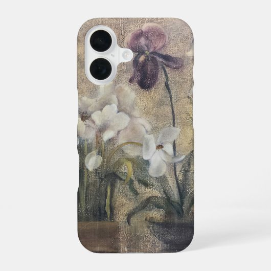 Iris in bloei iPhone 16 hoesje (Achterkant)
