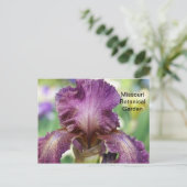 Iris in de botanische tuin van Missouri Briefkaart (Staand voorkant)