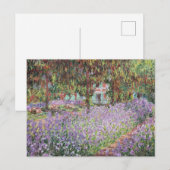 Iris in de tuin van Monet Briefkaart (Voorkant / Achterkant)