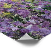 Iris in de tuin van Monet Poster (Hoek)