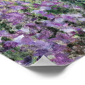 Iris in de tuin van Monet Poster (Hoek)