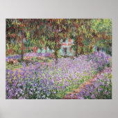Iris in de tuin van Monet Poster (Voorkant)