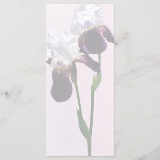 Iris in liefde menu (Achterkant)