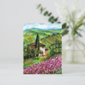 IRIS IN TUSCANY LANDSCAPE BRIEFKAART (Staand voorkant)