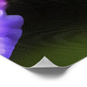 Iris in Violet Lila en Paarse botanische kunst Poster (Hoek)